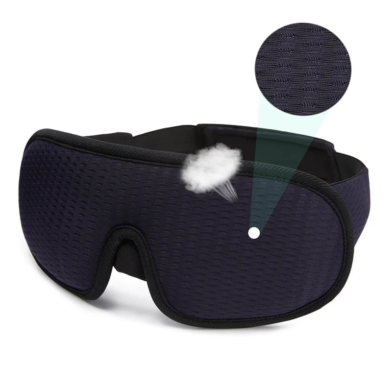 3D Sleeping Mask - Light Blocking Sleep Mask for Eyes, Soft, Breathable Eyeshade for Travel, Night Eye Mask for Sleeping Aid Type A-Blue