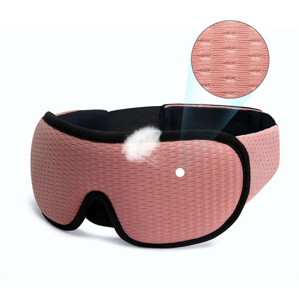 3D Sleeping Mask - Light Blocking Sleep Mask for Eyes, Soft, Breathable Eyeshade for Travel, Night Eye Mask for Sleeping Aid Type A-Pink