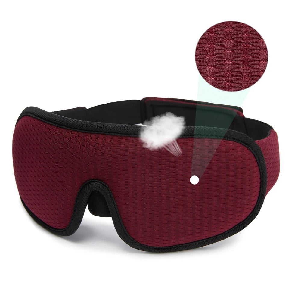 3D Sleeping Mask - Light Blocking Sleep Mask for Eyes, Soft, Breathable Eyeshade for Travel, Night Eye Mask for Sleeping Aid Type A-Red