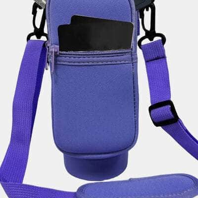 40 Oz Insulated Tumbler Cup Sleeve With Adjustable Shoulder Strap