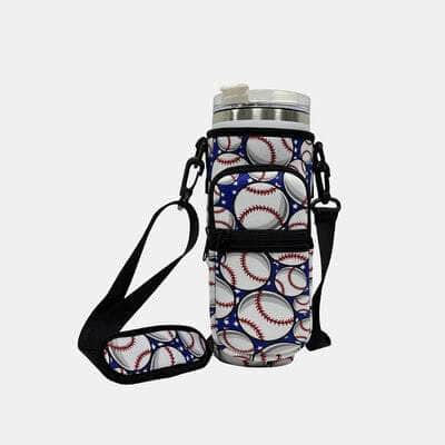 40 Oz Insulated Tumbler Cup Sleeve With Adjustable Shoulder Strap K02 / One Size