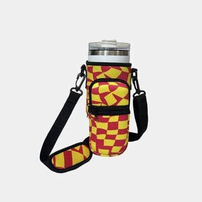 40 Oz Insulated Tumbler Cup Sleeve With Adjustable Shoulder Strap K03 / One Size