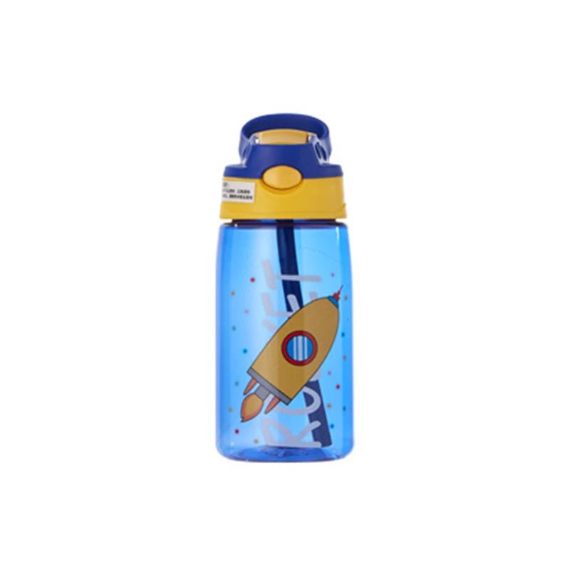 480ml Kids Sippy Cup Water Bottles - Creative Cartoon Feeding Cups with Straws and Lids, Spill-Proof and Portable for Toddlers blue / <500ml