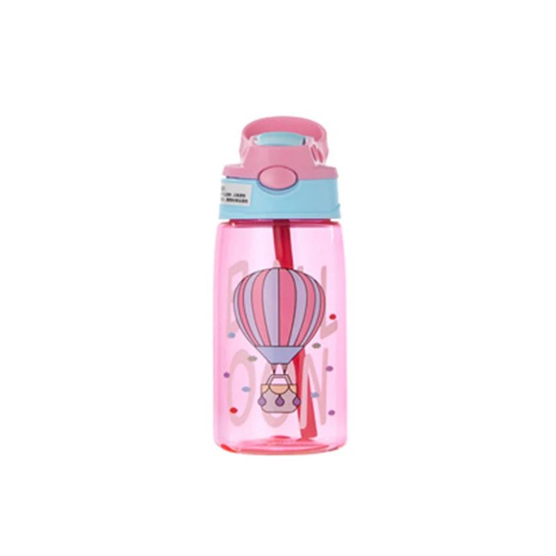 480ml Kids Sippy Cup Water Bottles - Creative Cartoon Feeding Cups with Straws and Lids, Spill-Proof and Portable for Toddlers pink / <500ml