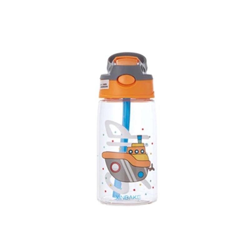 480ml Kids Sippy Cup Water Bottles - Creative Cartoon Feeding Cups with Straws and Lids, Spill-Proof and Portable for Toddlers yellow / <500ml