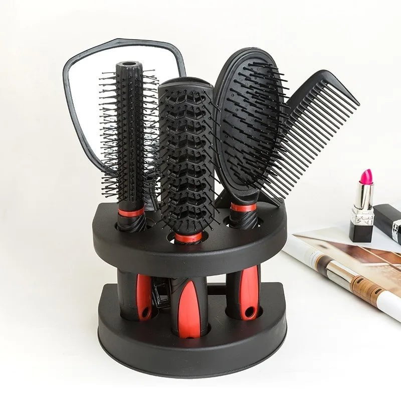 5Pcs Organizer Rack for Hair Styling Tools red