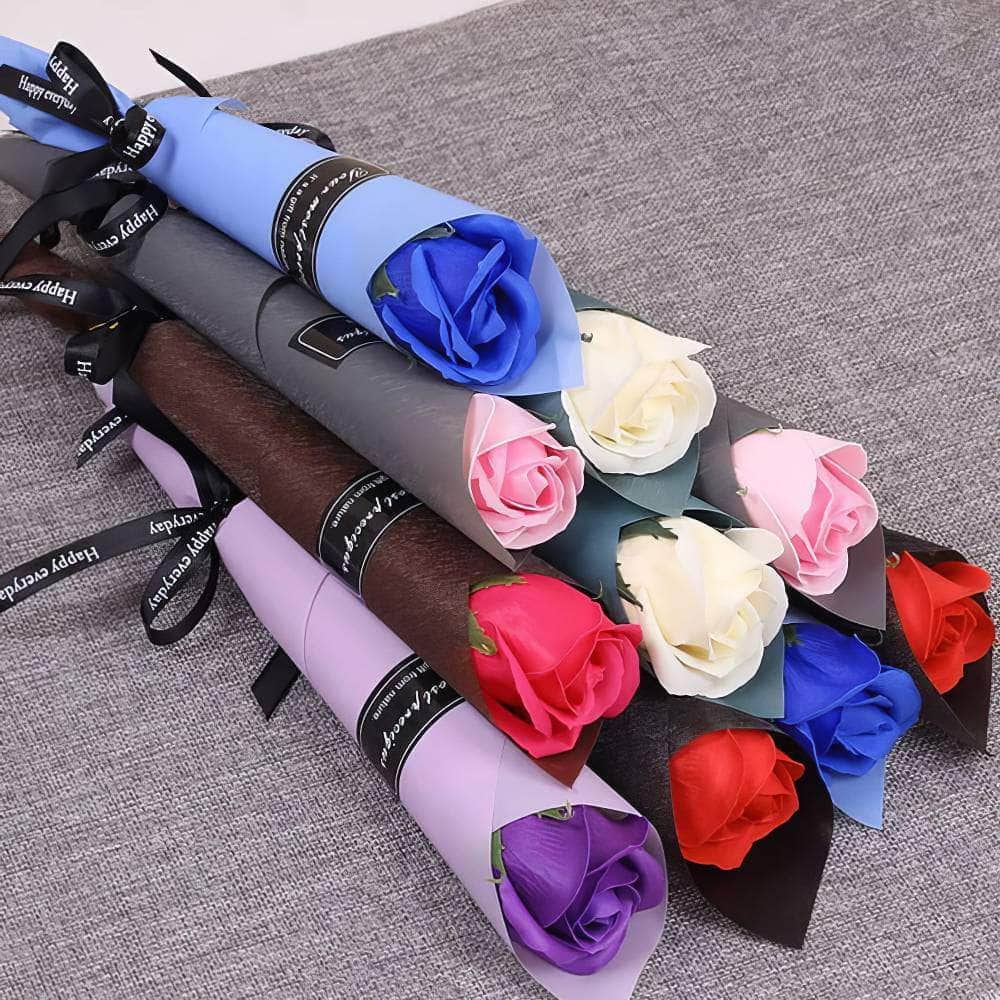 5Pcs Roses Soap Flowers - Romantic Valentine's, Mother's Day Gift, Wedding Bouquet, Home Decorations