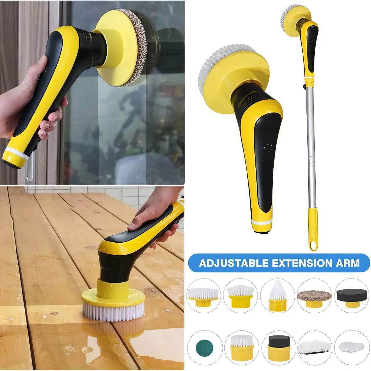 6/10 in 1 Electric Cleaning Brush - USB Spin Scrubber, Kitchen, Bathroom Cleaning Tools and Gadgets