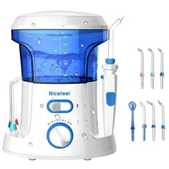 600ML Electric Dental Floss Oral Irrigator - Portable Tabletop, Suitable for 7 Teeth, Household Use, Home Use blue