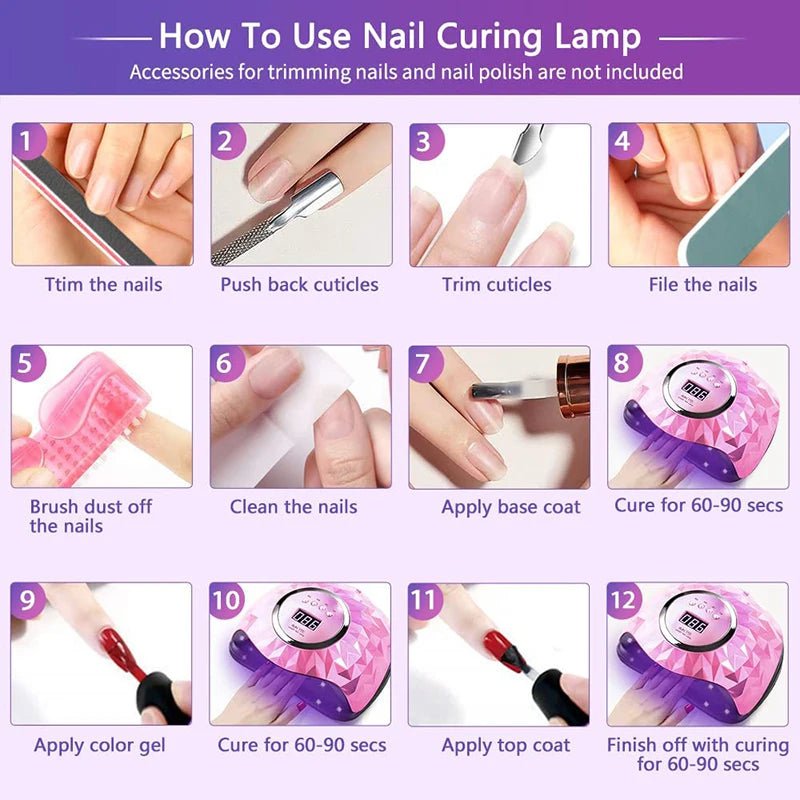 60LEDs UV Nail Lamp for Gel Nail Polish Drying