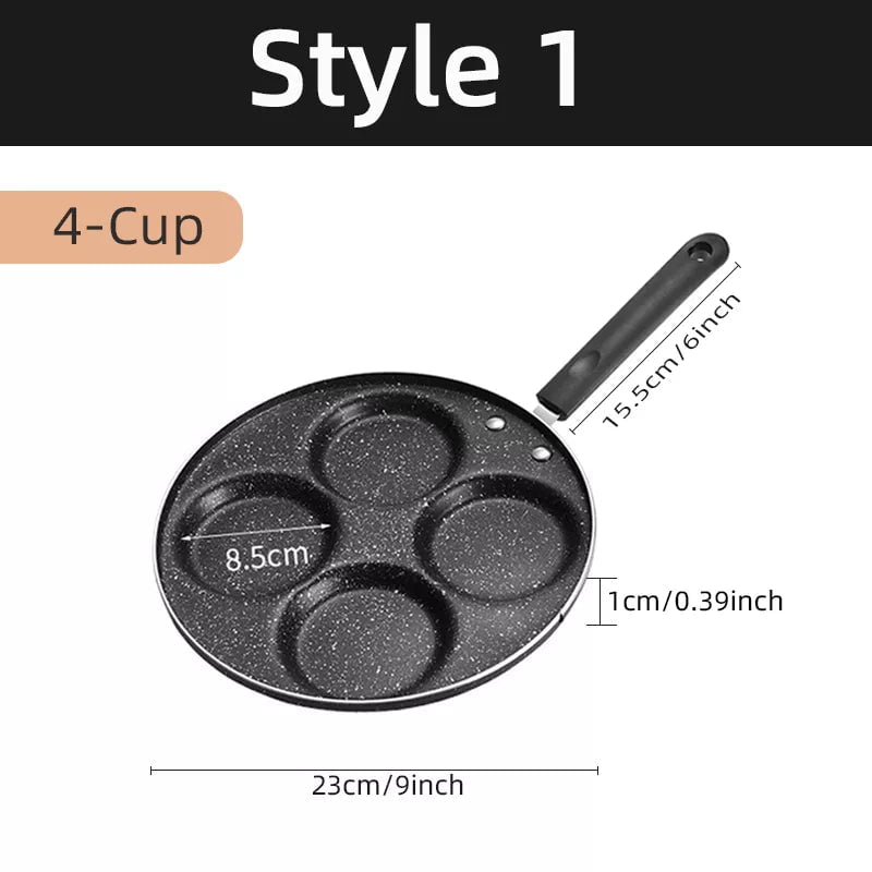7-Cup Non-Stick Pancake & Egg Frying Pan for Breakfast Cooking 4 holes