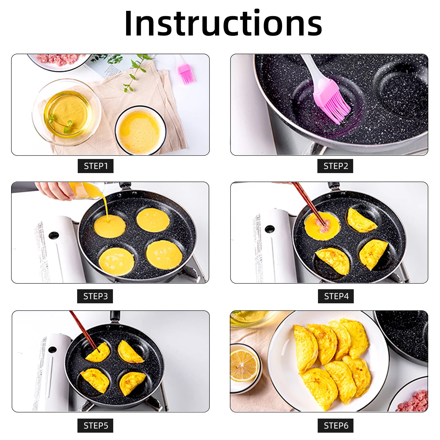 7-Cup Non-Stick Pancake & Egg Frying Pan for Breakfast Cooking