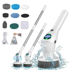 8-in-1 Electric Cleaning Brush - Multifunctional, Wireless, Rotatable for Bathroom, Kitchen, Windows, Toilet