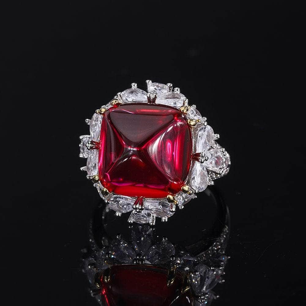 925 Sterling Silver Lab Grown Gemstone Vintage Jewelry Set 5 US / Brown Sugar / Ring