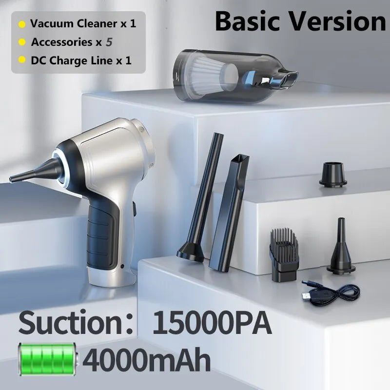 95000Pa Wireless Handheld Vacuum Cleaner - Strong Suction, Auto/Home Mini Vacuum, Blowing Suction Integration Set Basic Version