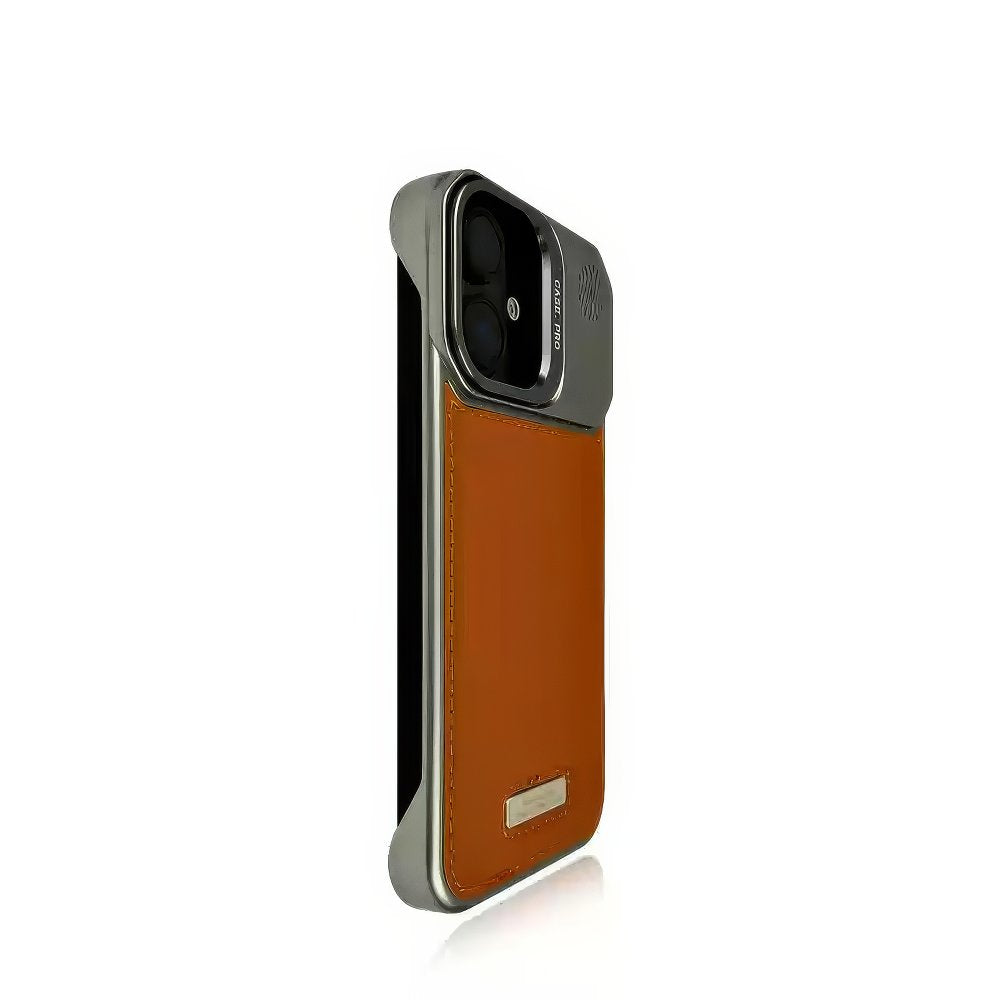 Aluminum Alloy Leather Frameless Shockproof Aromatherapy iPhone Case Cover