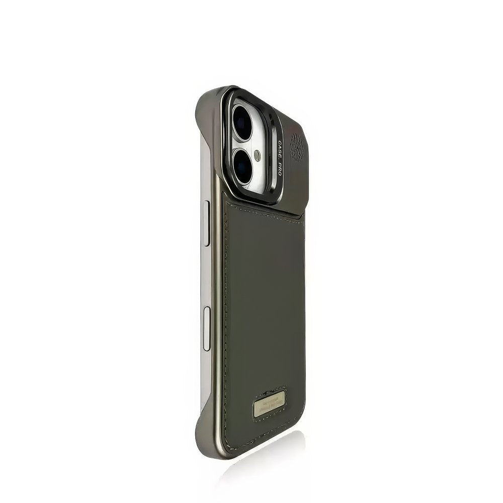 Aluminum Alloy Leather Frameless Shockproof Aromatherapy iPhone Case Cover