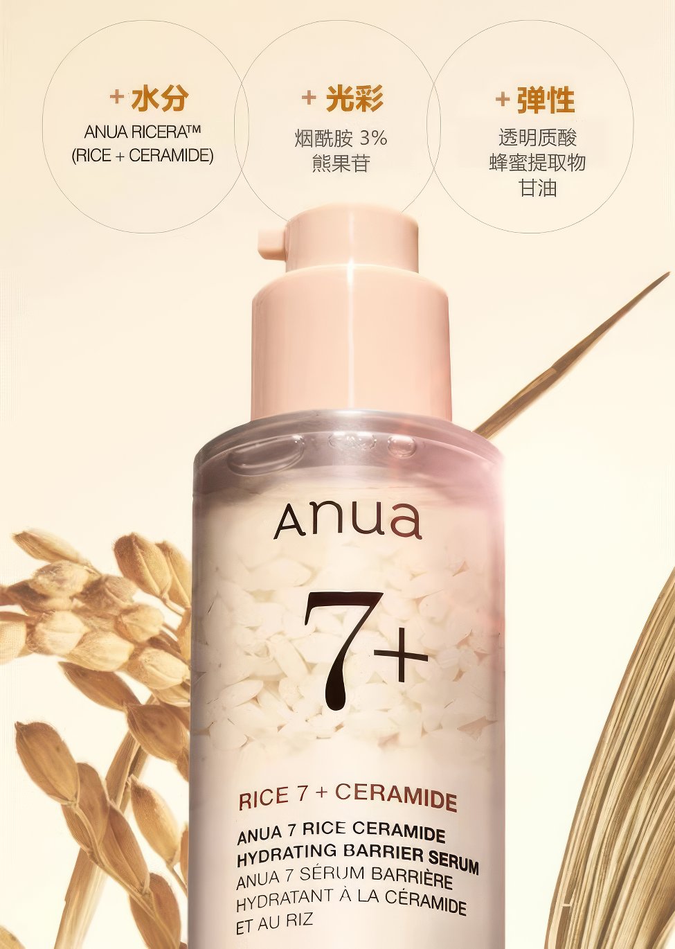 Anua 7+ Rice Ceramide Hydrating Barrier Serum