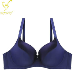 Binnys Women's Bra: E Cup, Top Full Cup, Sexy High Quality, Plus Size Big Cup, Solid Nylon Underwire