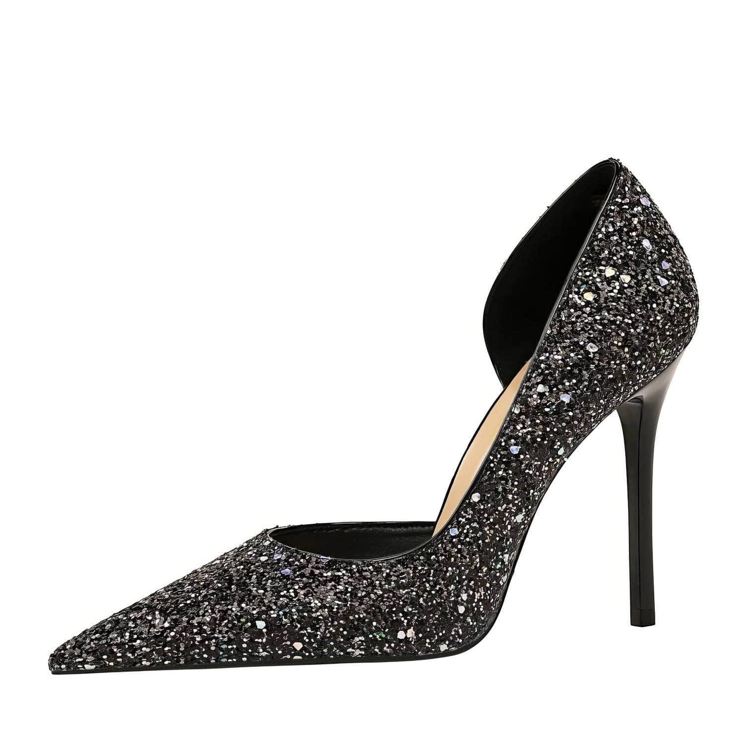 Bling Sequin Pointed Toes Heels Pumps