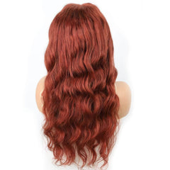 Body Wave Reddish Brown #33 Glueless Wig - Pre-Cut Lace, Wear And Go Wigs, Pre-Bleached Knots, Glueless 6x4 Lace Wigs