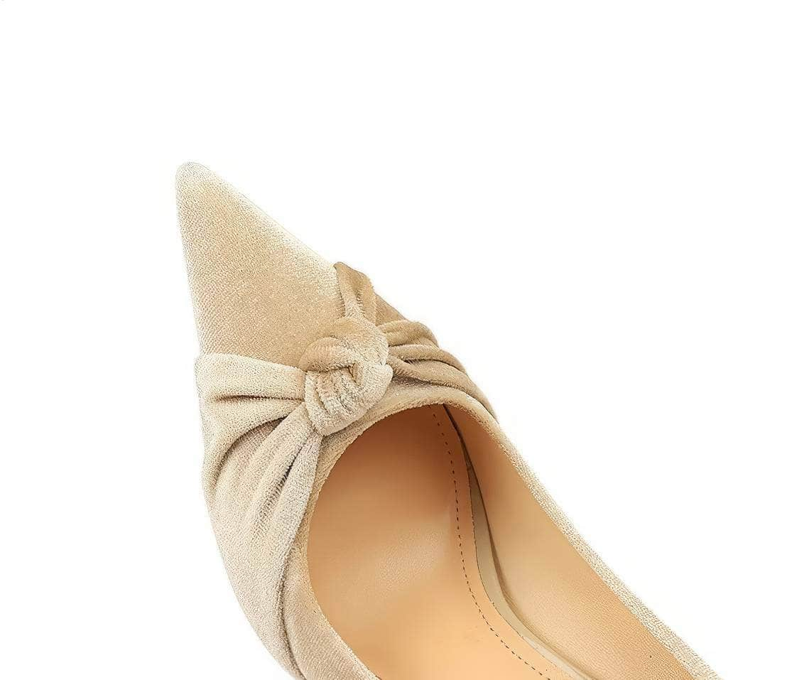 Bow Knot Suede Stiletto Pumps