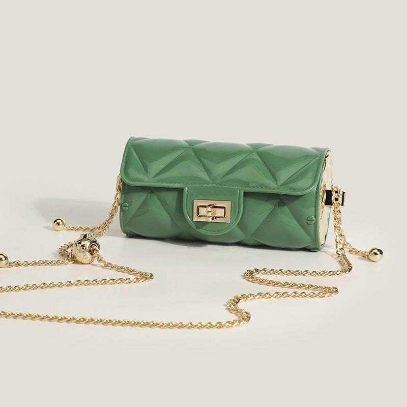 Classy Quilted Twist Lock Flap Chain Bag