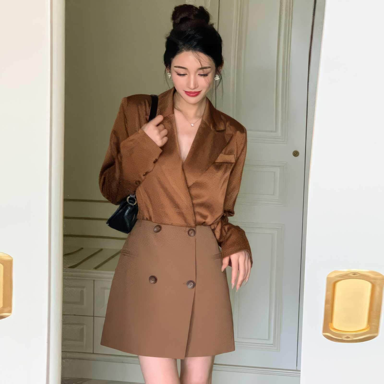 Collar Jacket Blazer Mini Dress