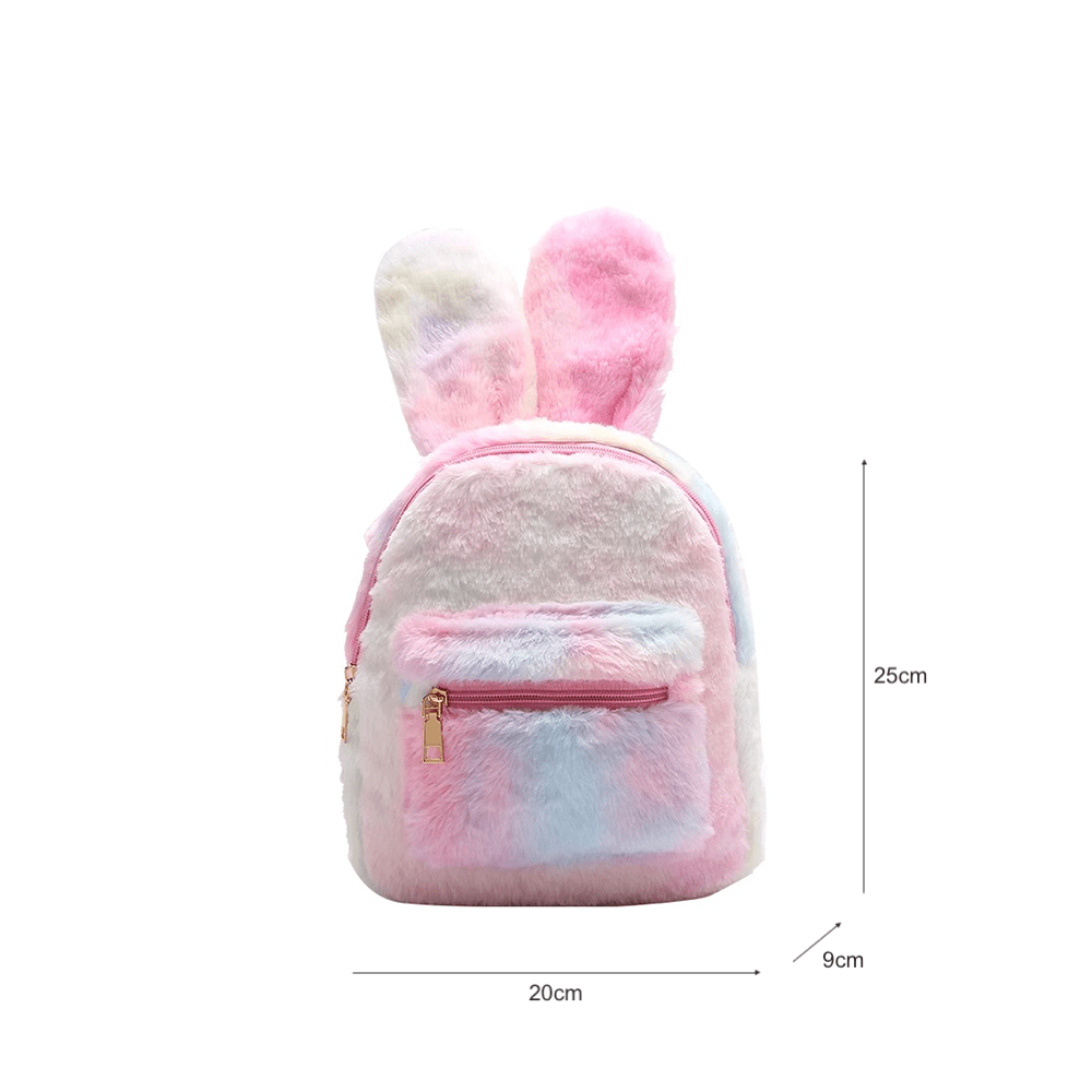 Colorful Bunny Plush Backpack