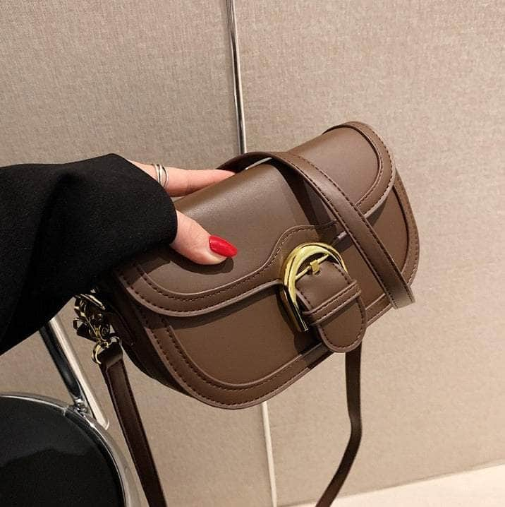 Compact Semicircle Shoulder Purse