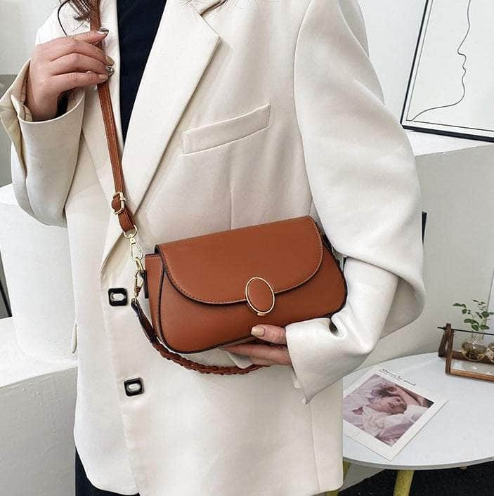 Cute Flap Crossbody Shoulder Leather Handbag