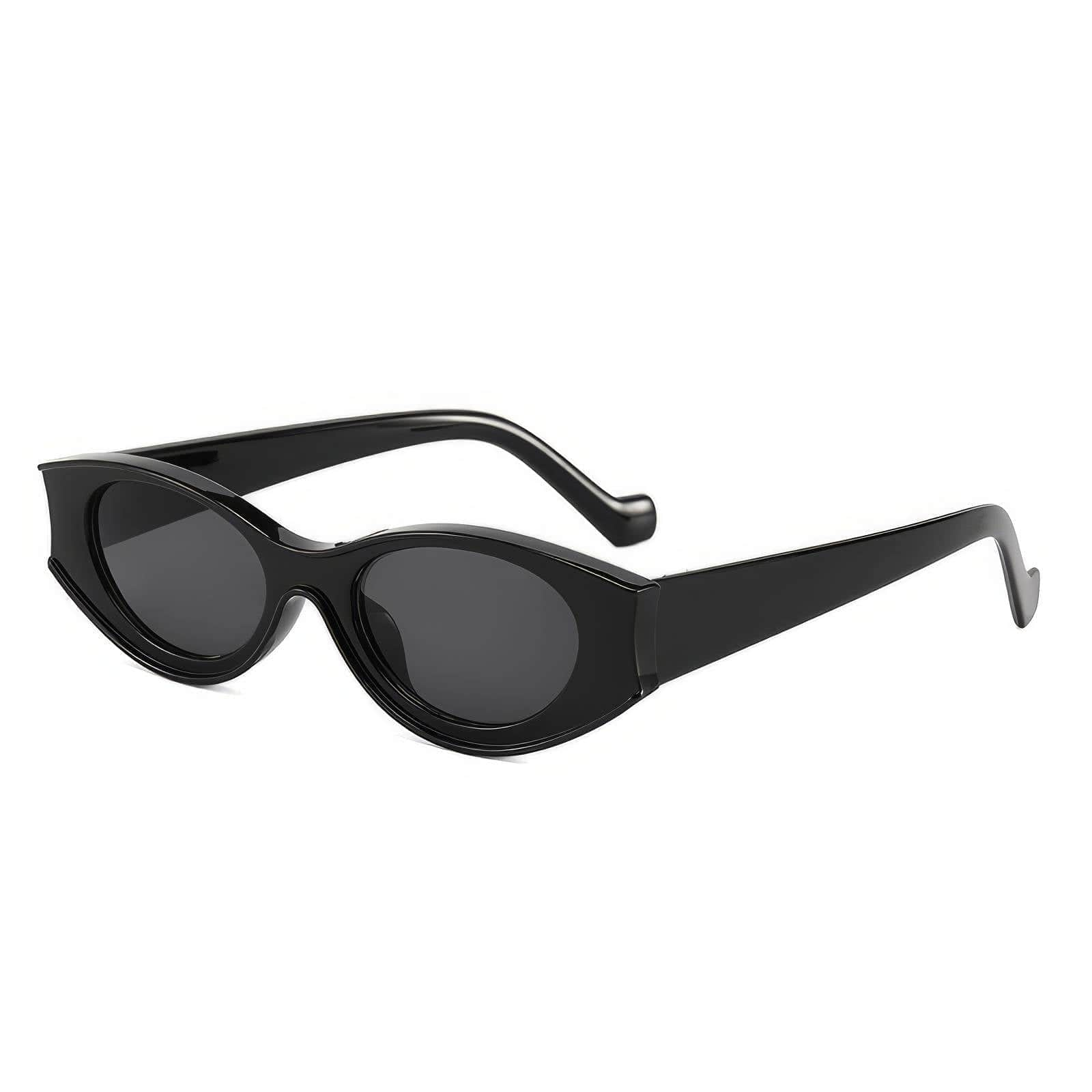 Designer Oval Eyewear Collection Black/Gray / Resin