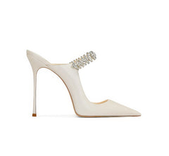 Diamante Decor Open Back Cut Out Heels (Copy)