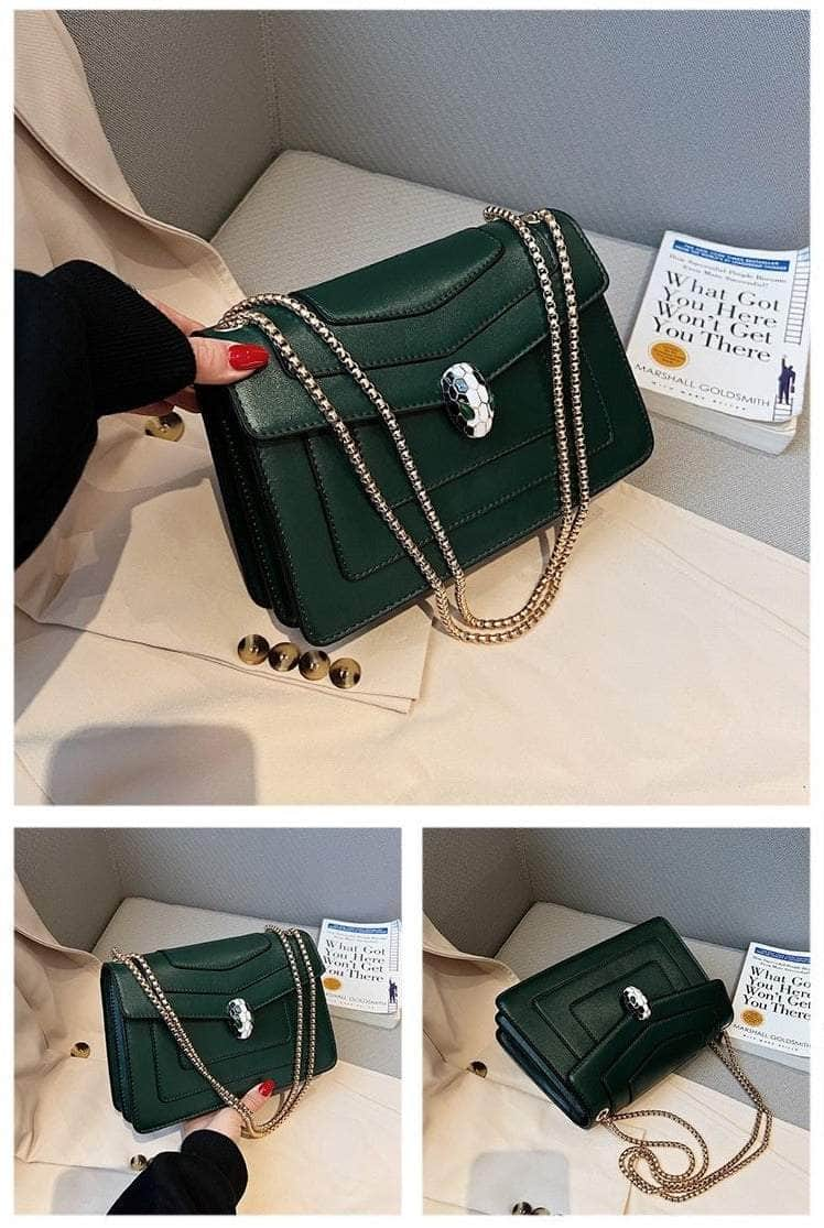 Exquisite Leather Shoulder Crossbody Bag with a Flap Closure