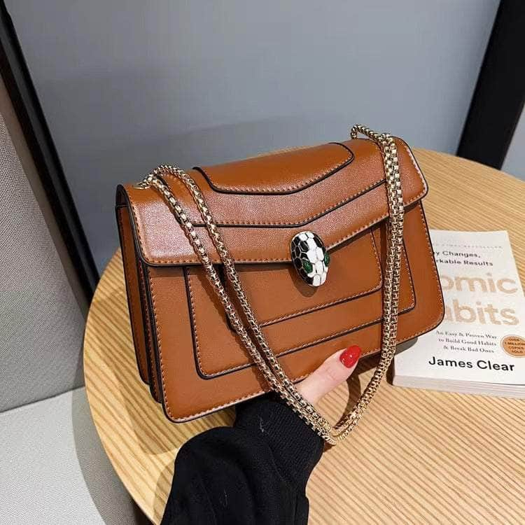 Exquisite Leather Shoulder Crossbody Bag with a Flap Closure