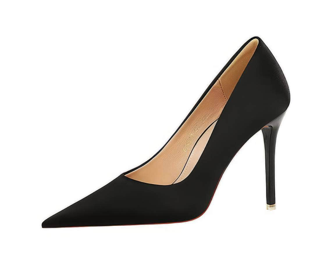 Glammed Satin Court Stiletto Pumps