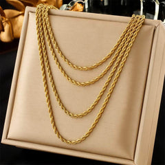 Gold Multilayer Trendy 4in1 Necklace
