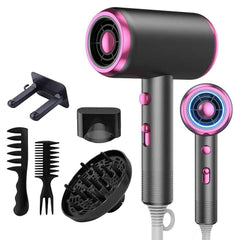 1800W Ionic Hair Dryer with Diffuser & Comb Brush