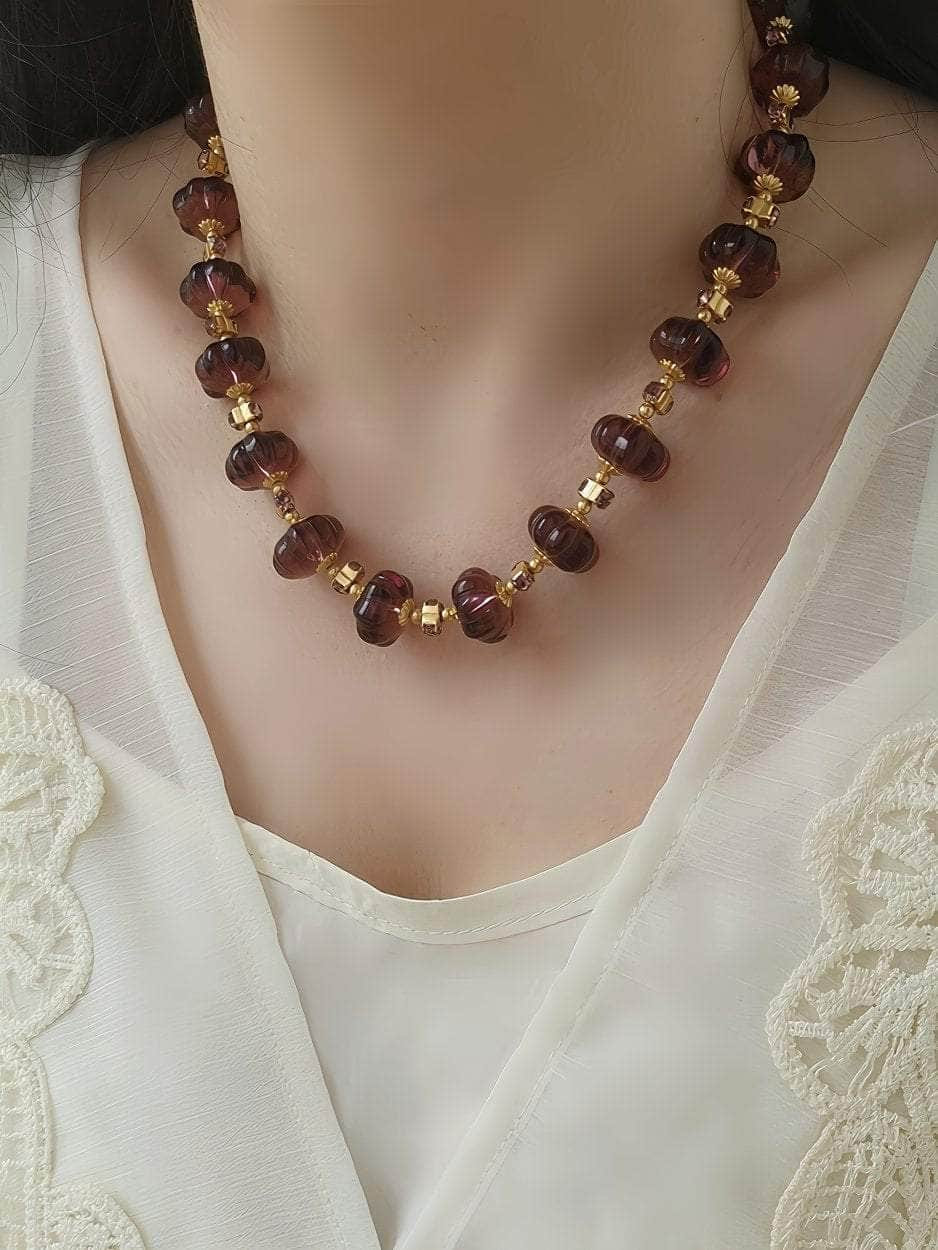 Luxury Czech Glass Vintage Beaded Genève Necklace