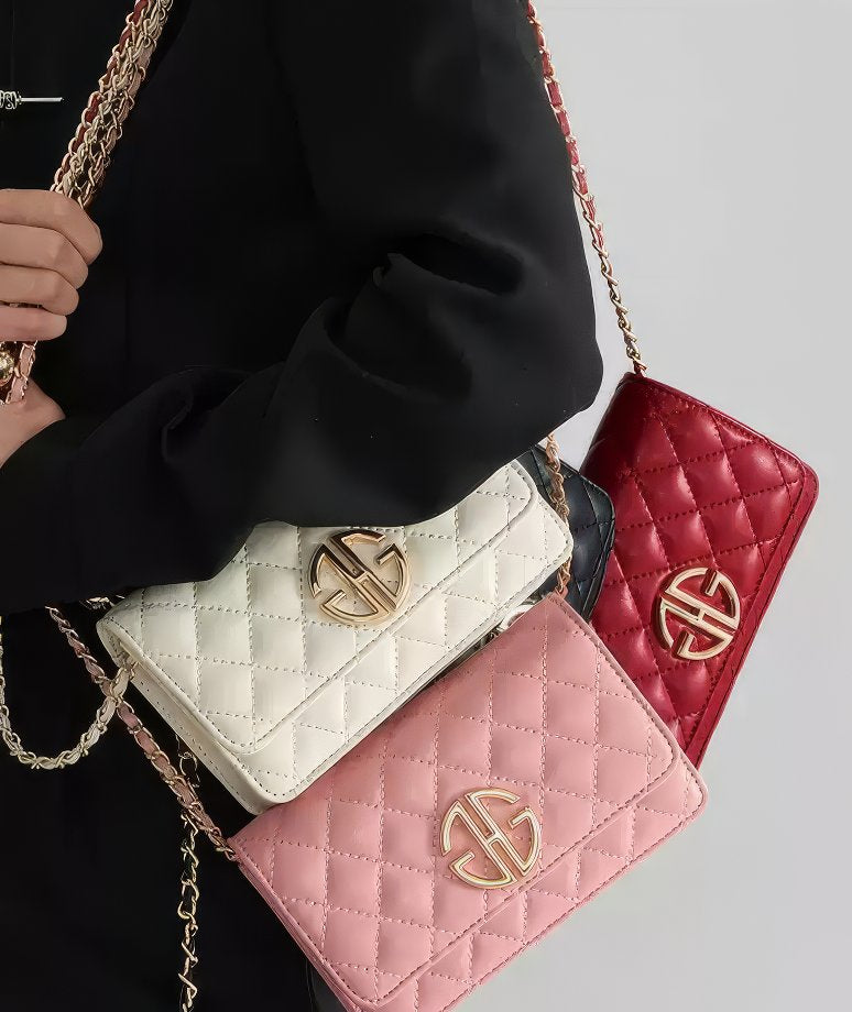 Mini Flap Quilted Luxury Monogram Hardware Crossbody Purse