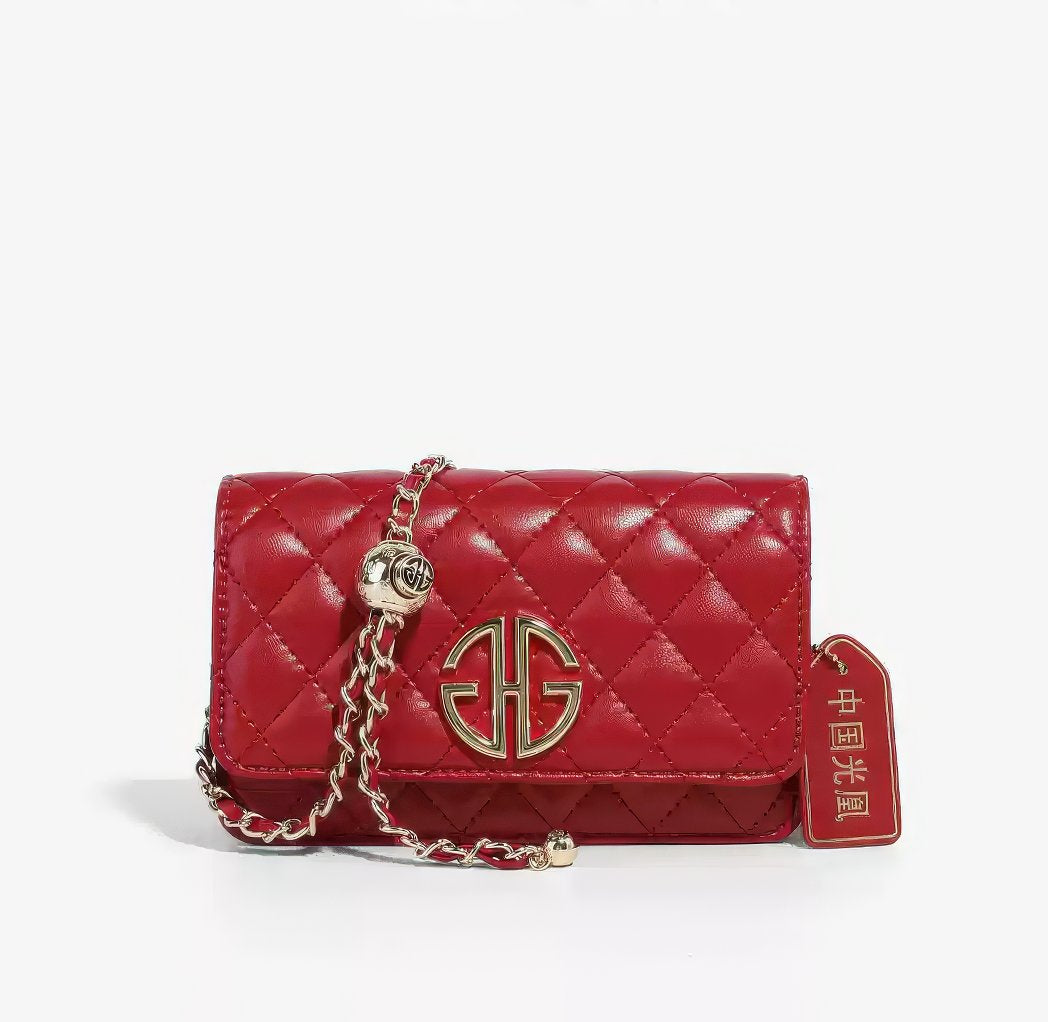 Mini Flap Quilted Luxury Monogram Hardware Crossbody Purse