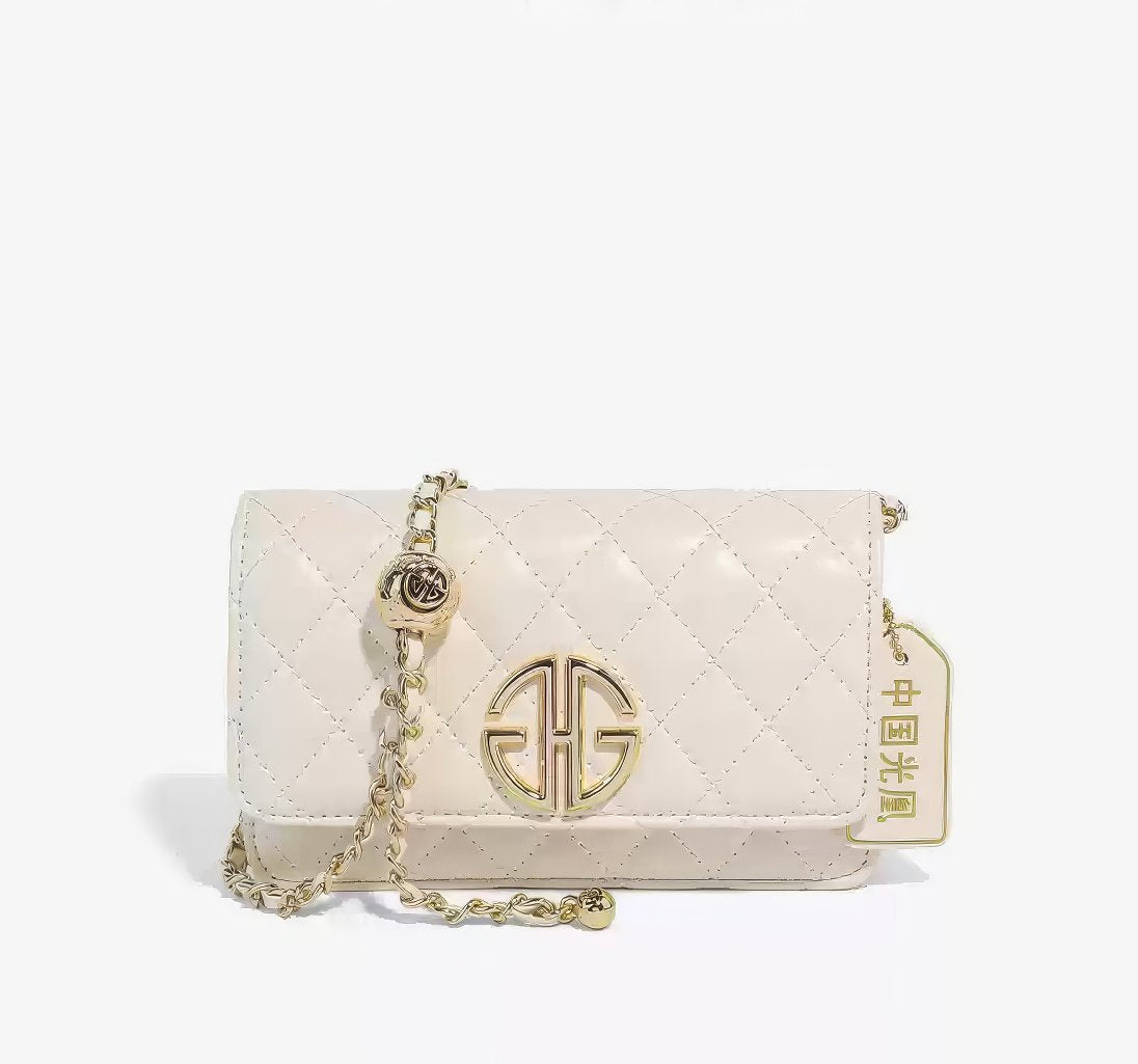 Mini Flap Quilted Luxury Monogram Hardware Crossbody Purse