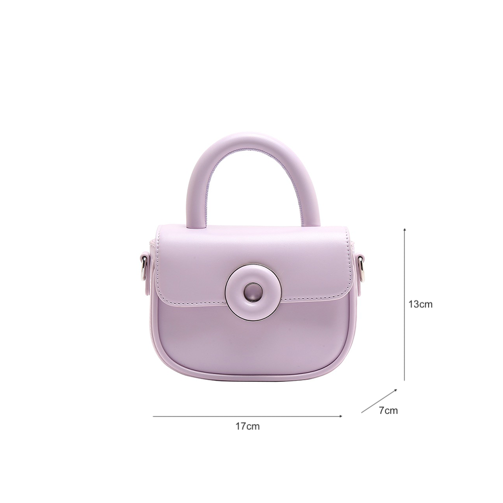 Mini Flap Button Statement Saddle Bag