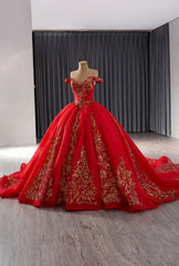 Off Shoulder Quinceañera Applique Detailed Tassel Decor Ball Dress - A1B2C