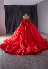 Off Shoulder Tube Bead Decor Quince Tube Ball Gown - D3E4F