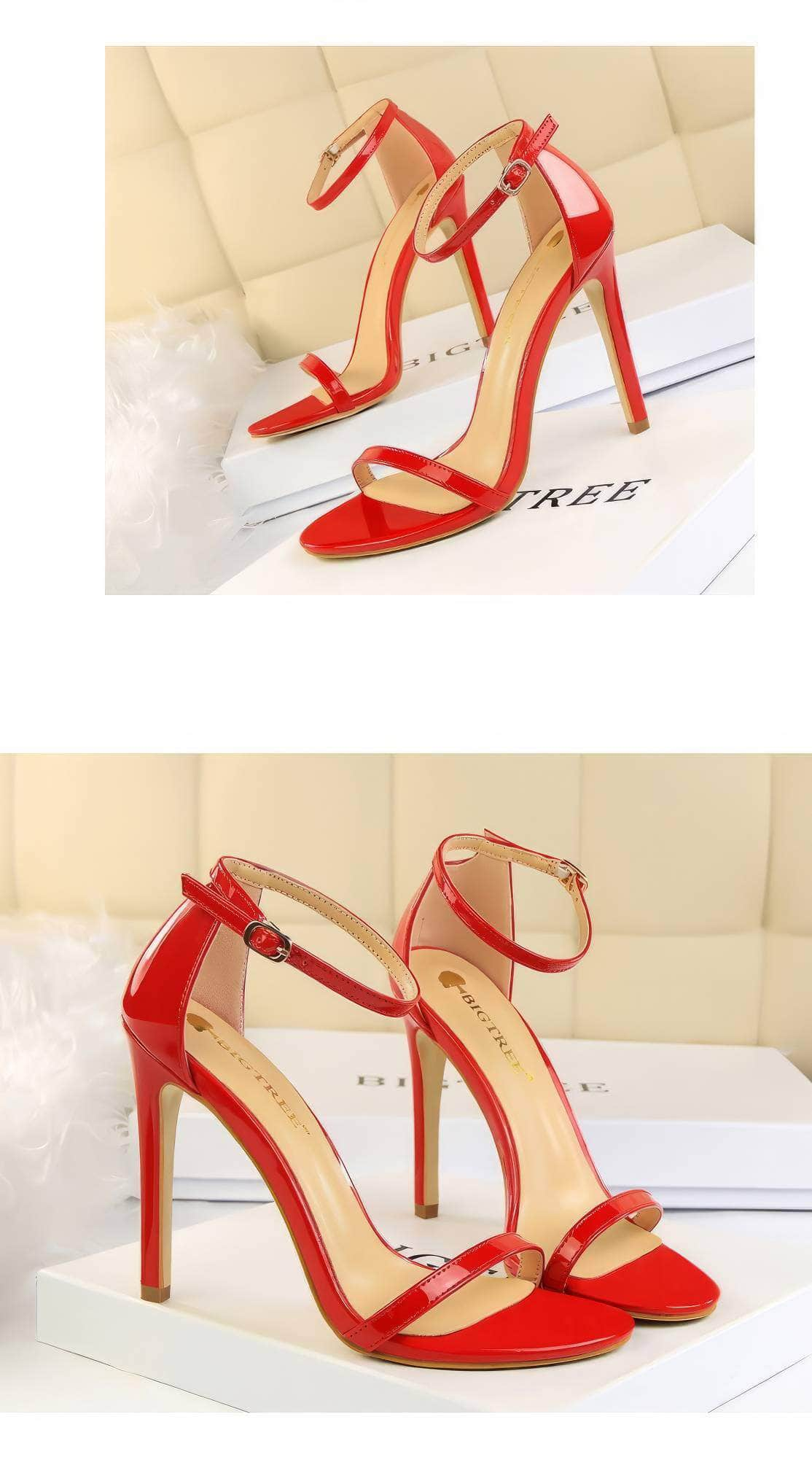 Open Toes Ankle Strap Sandal Stilettos