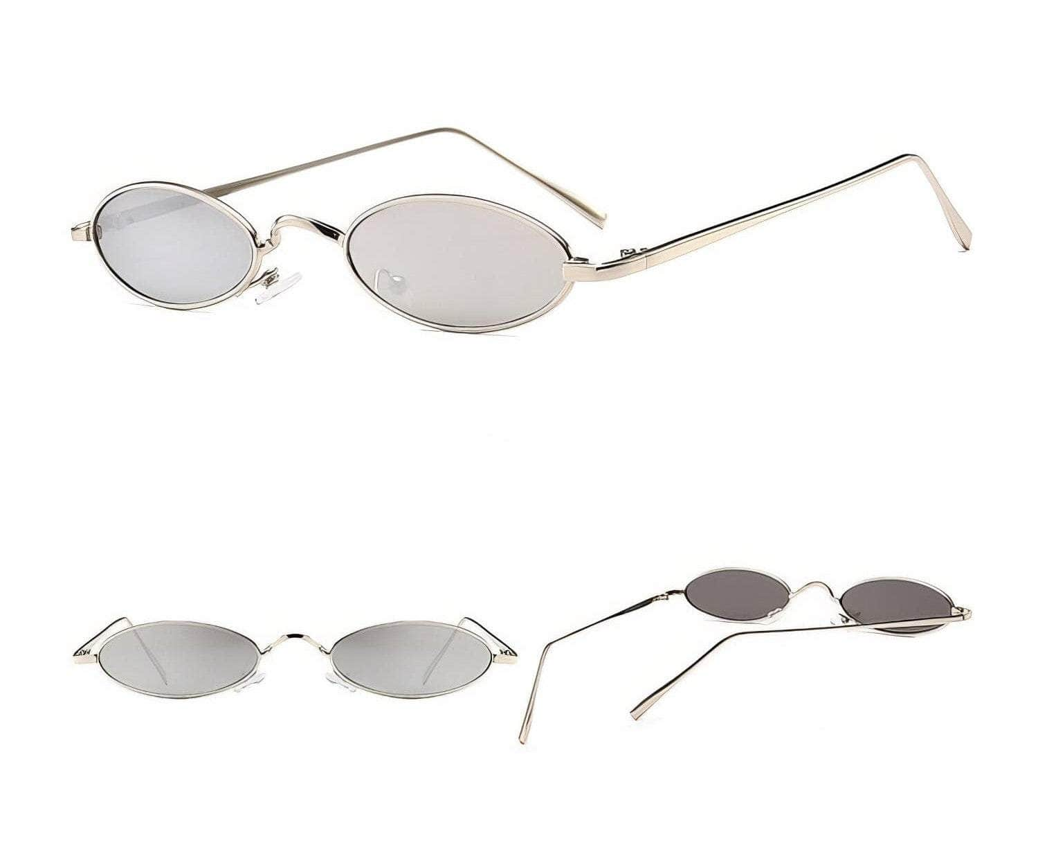 Oval Small Metal Frame Sunglasses