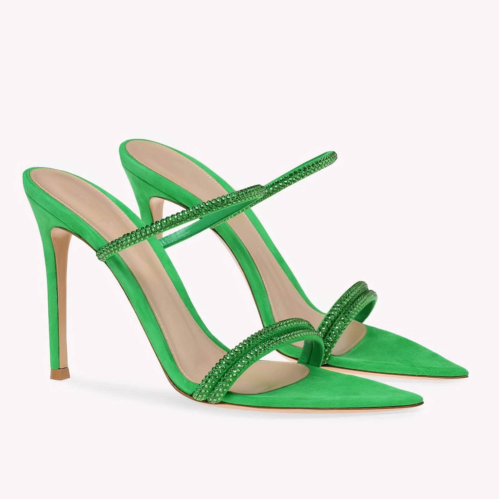 Pointed Toe Narrow Strap Heels