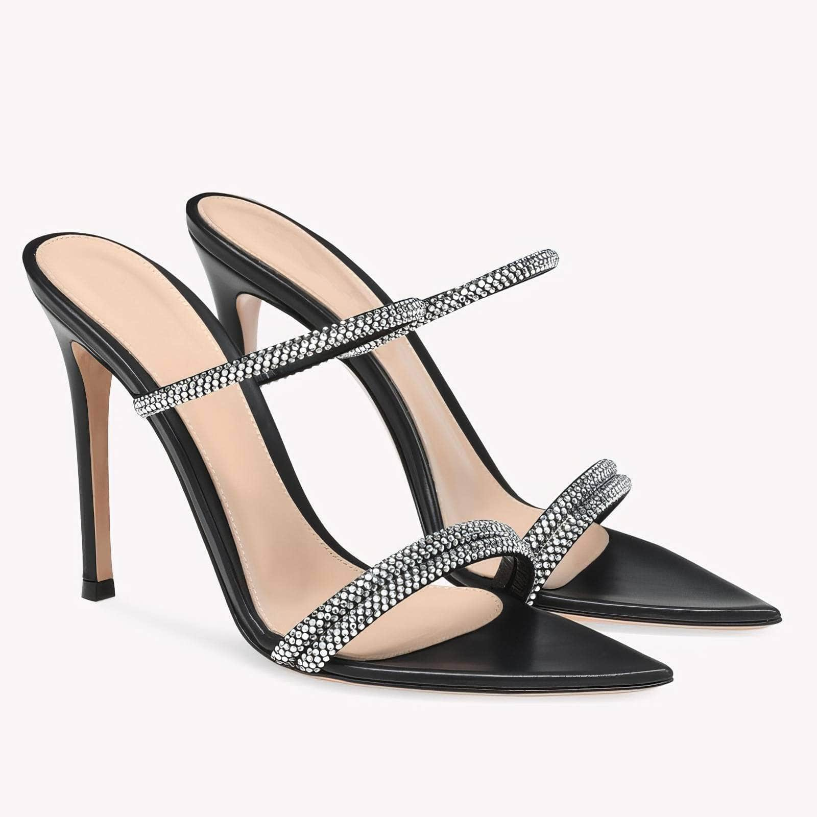 Pointed Toe Narrow Strap Heels