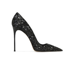 Pointy Toe Sequin Detailed Stiletto Heels